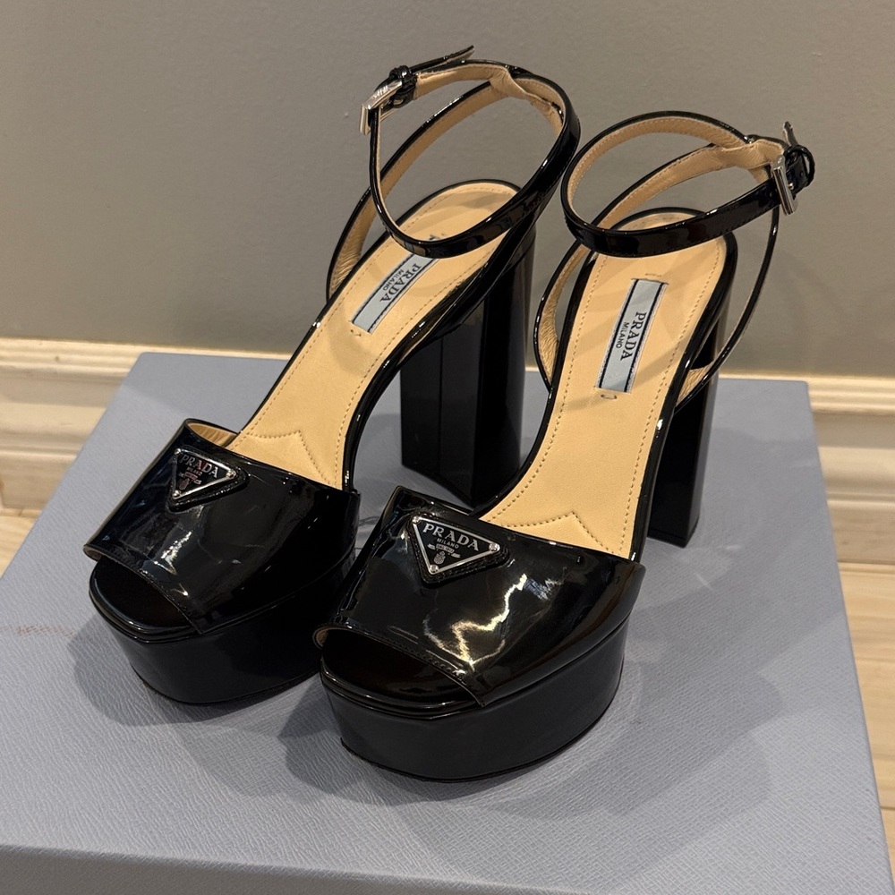 Prada
Patten Leather Platform Sandals